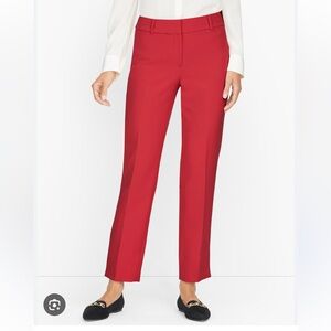 Talbots Pants Hampshire Ankle Red Mid Rise Women 6 Classic Career Work New